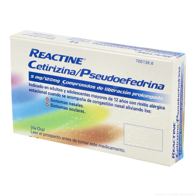 Reactine plus (5/120mg)