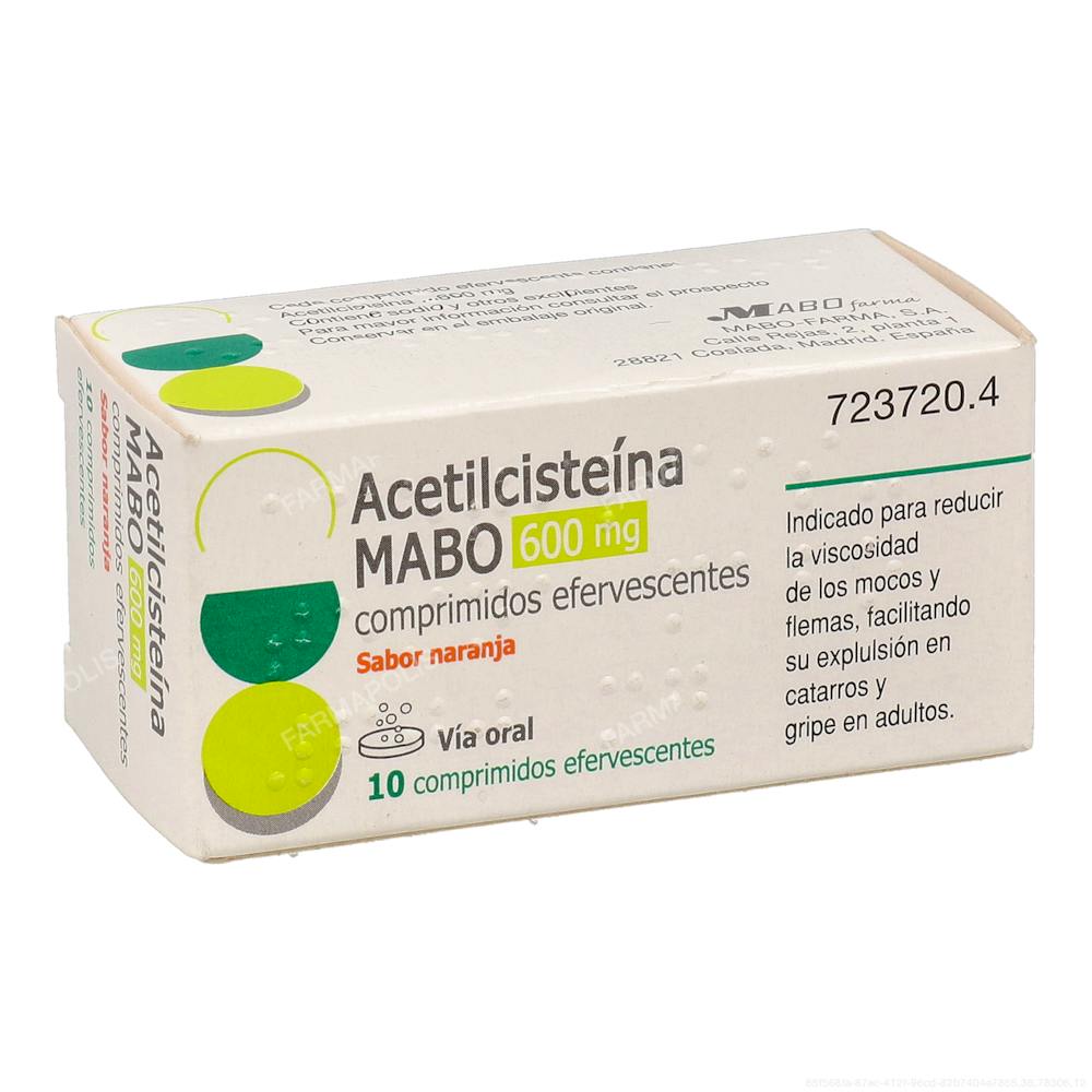 Acetilcisteína MABO 600 mg