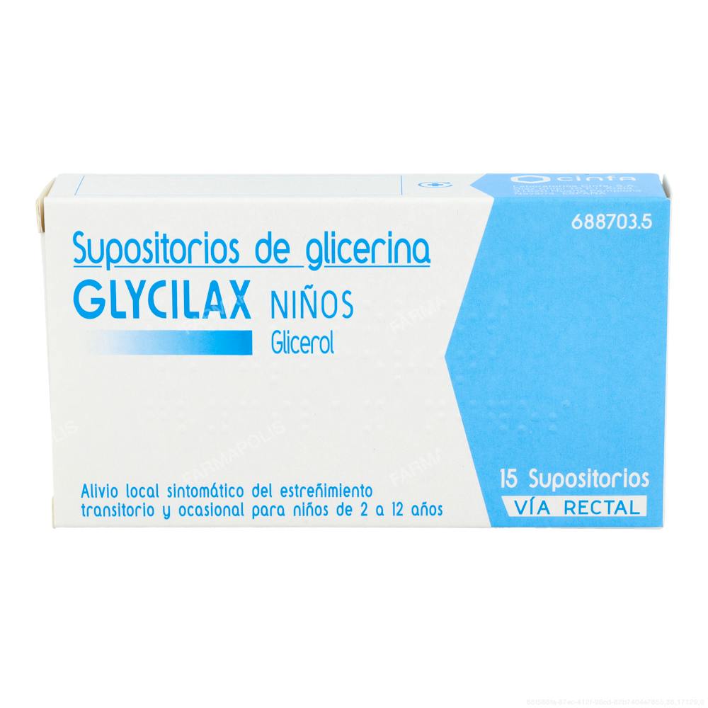 Supositorios glicerina glycilax niños