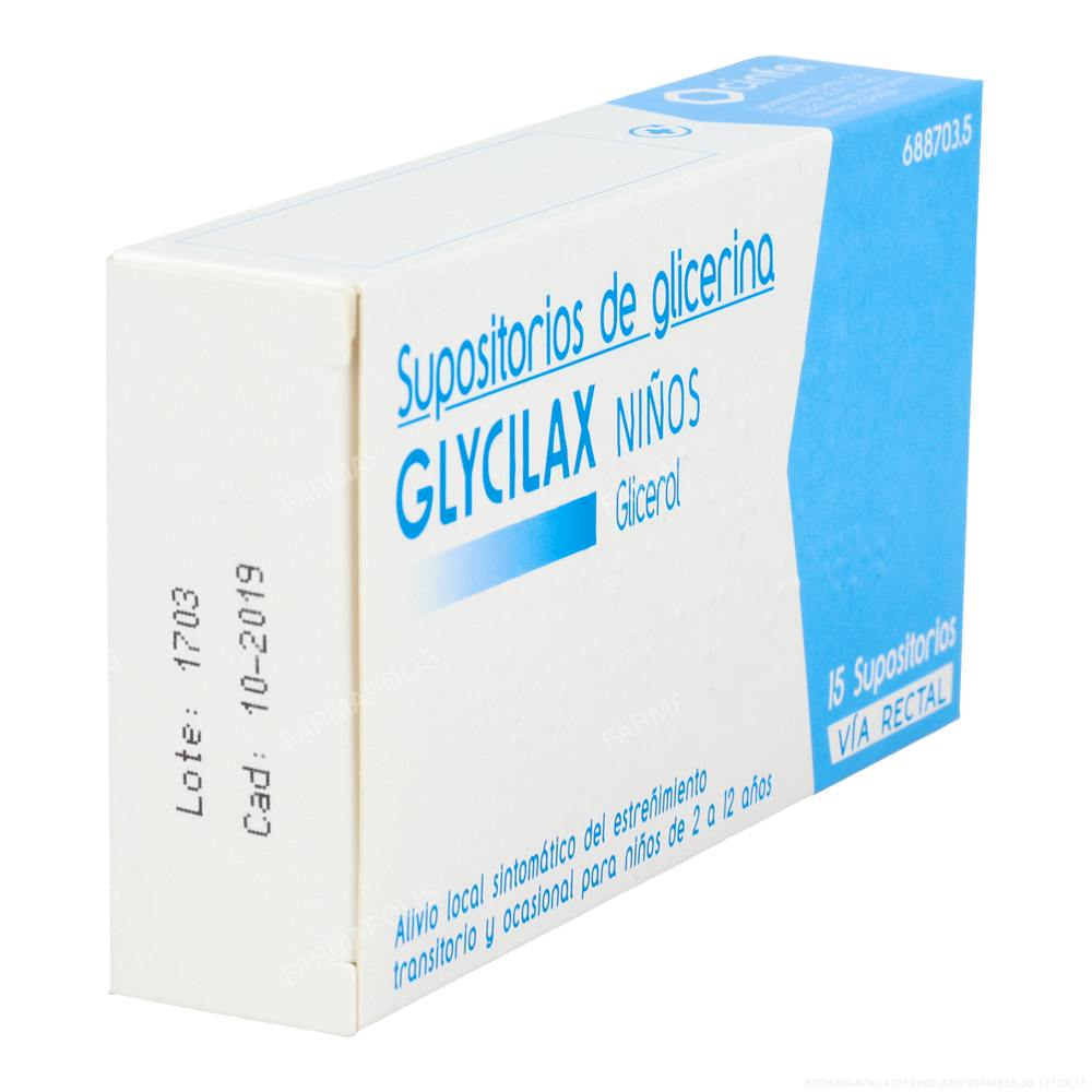 Supositorios glicerina glycilax niños