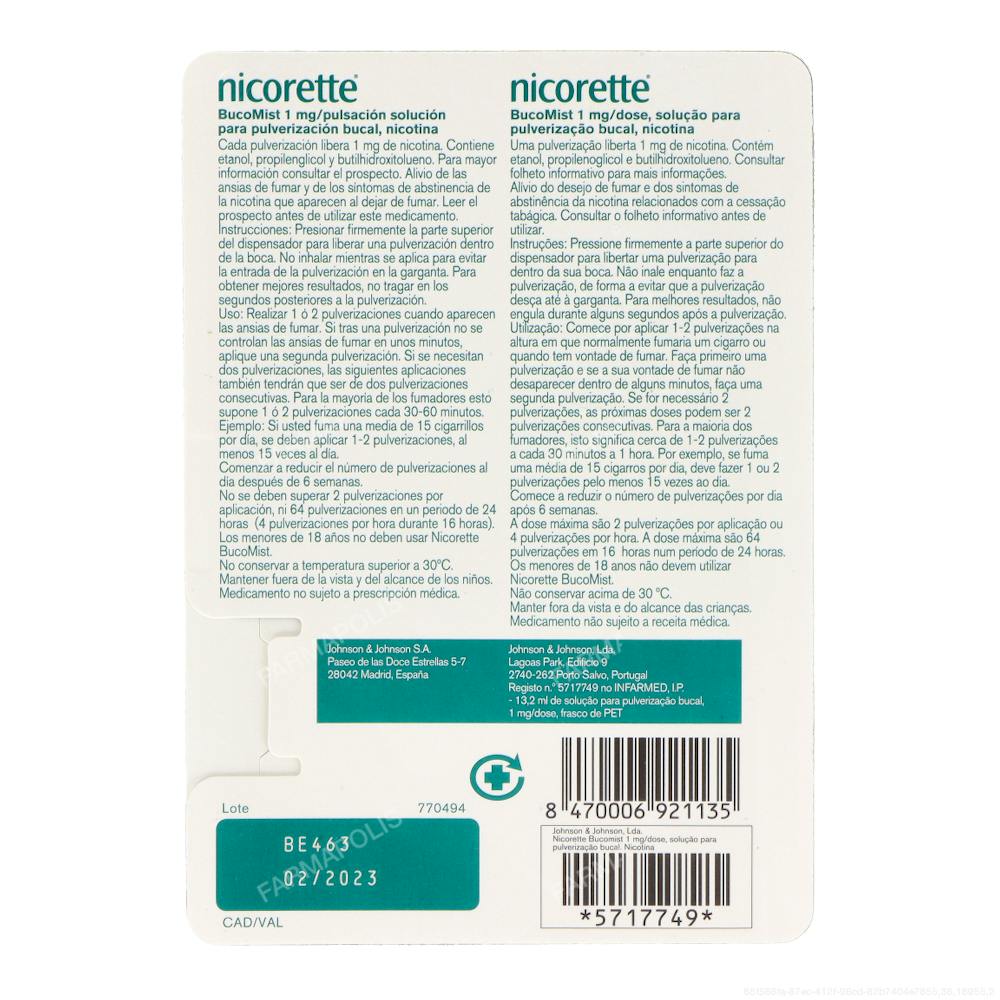 Nicorette bucomist (1mg)