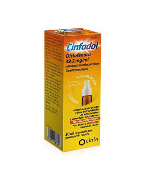 Cinfadol diclofenaco Spray 39,2 mg/ml