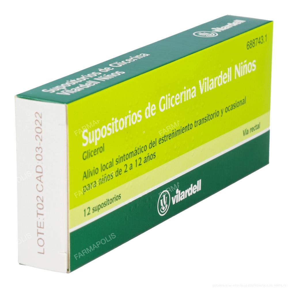Supositorios glicerina vilardell niños