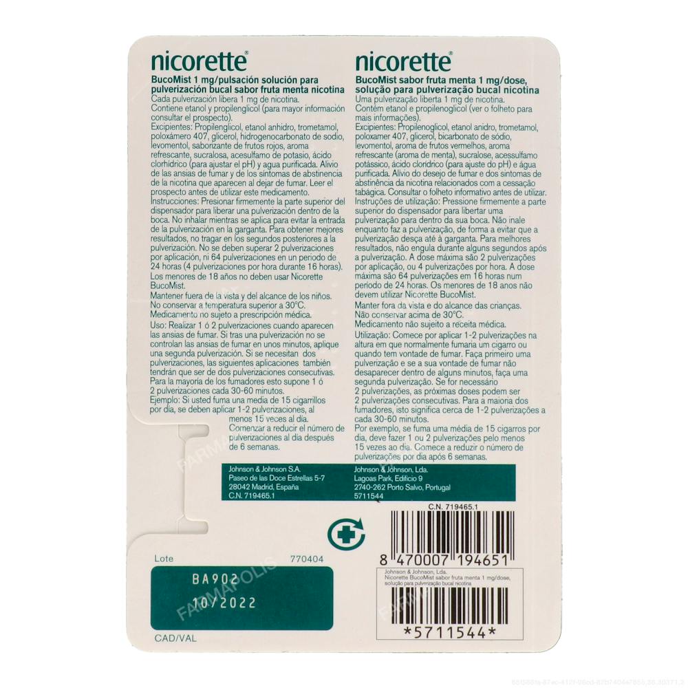Nicorette bucomist (1mg)