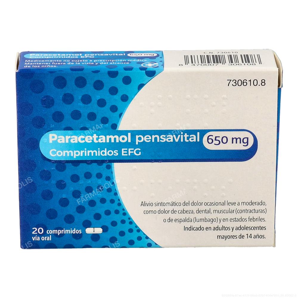 Paracetamol pensavital 650 mg