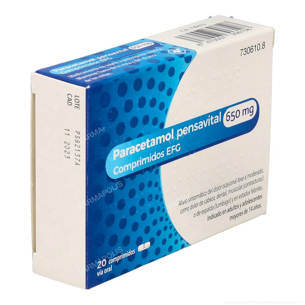 Paracetamol pensavital 650 mg