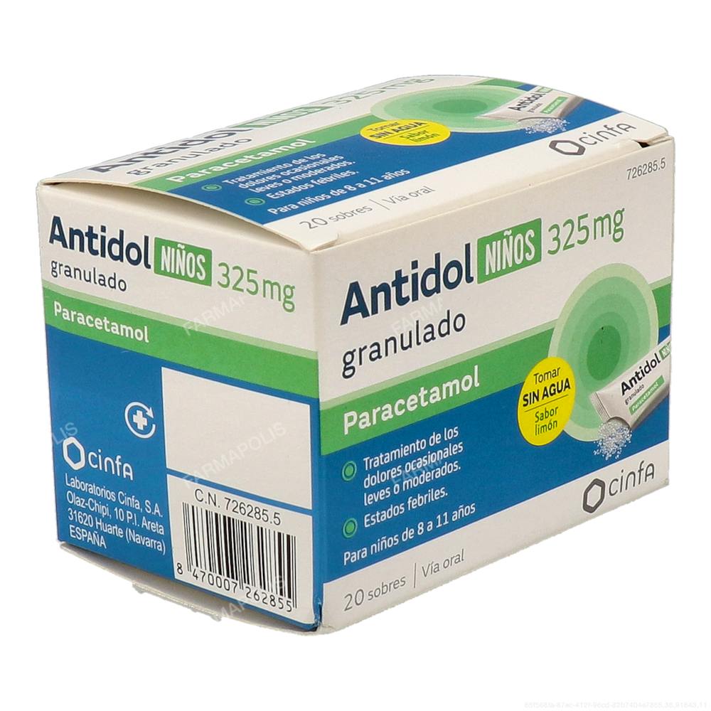 Antidol Niños 325 mg