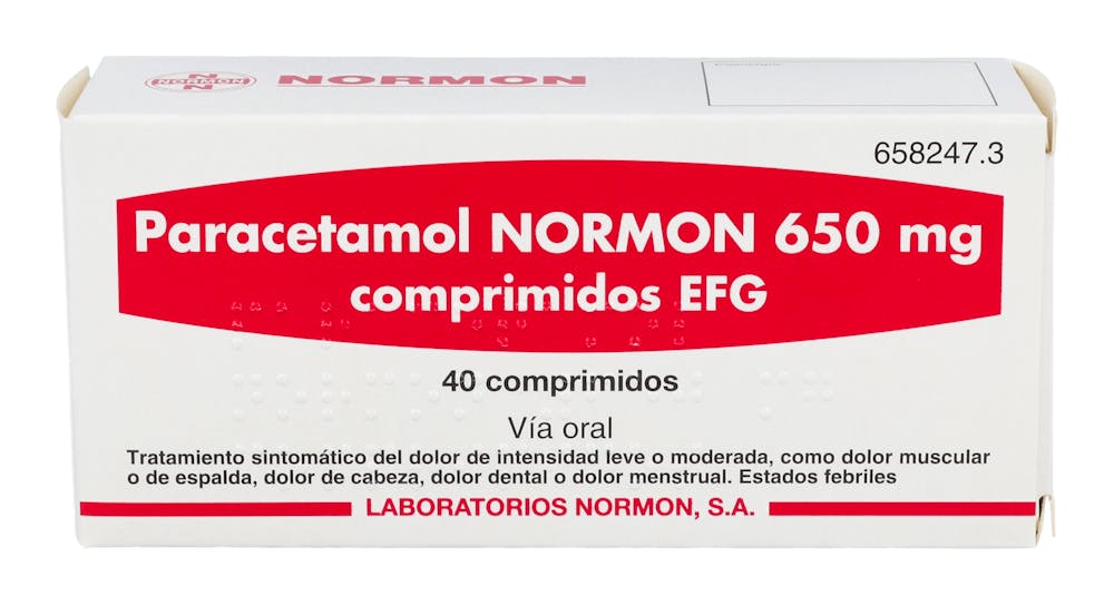 Paracetamol Normon 650 mg