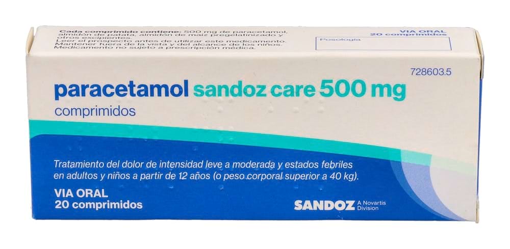 Paracetamol sandozcare 500 mg