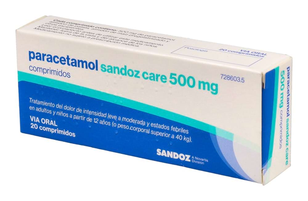 Paracetamol sandozcare 500 mg