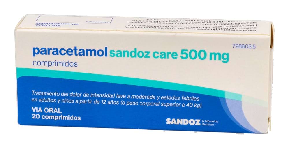 Paracetamol sandozcare 500 mg