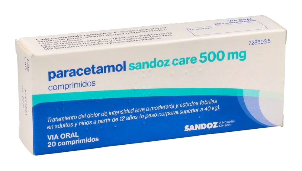 Paracetamol sandozcare 500 mg