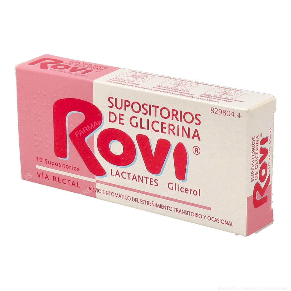 Supositorios glicerina rovi lactantes