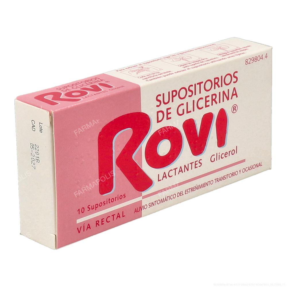 Supositorios glicerina rovi lactantes