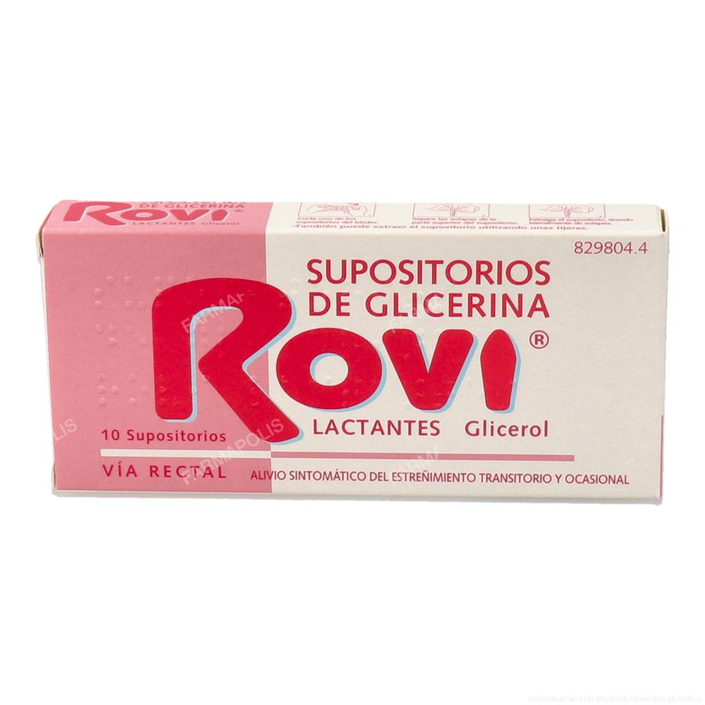 Supositorios glicerina rovi lactantes