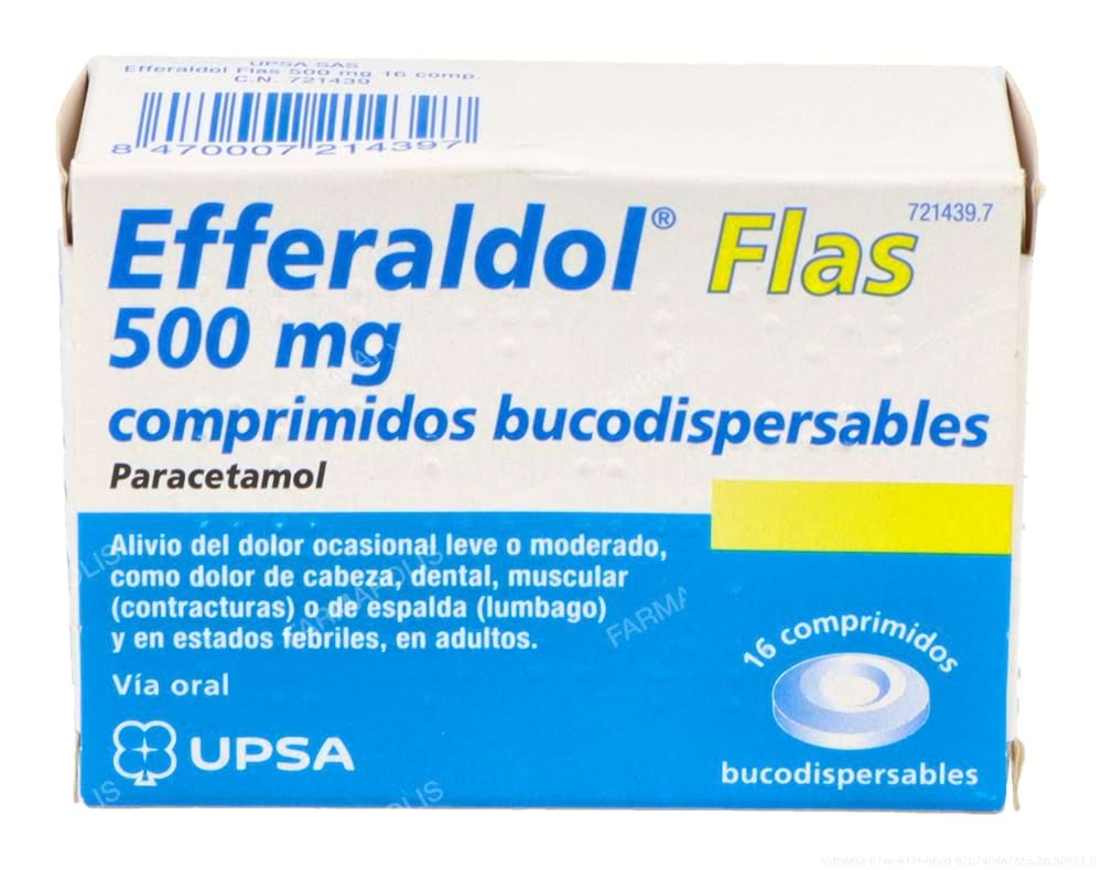 Efferaldol flas 500 mg
