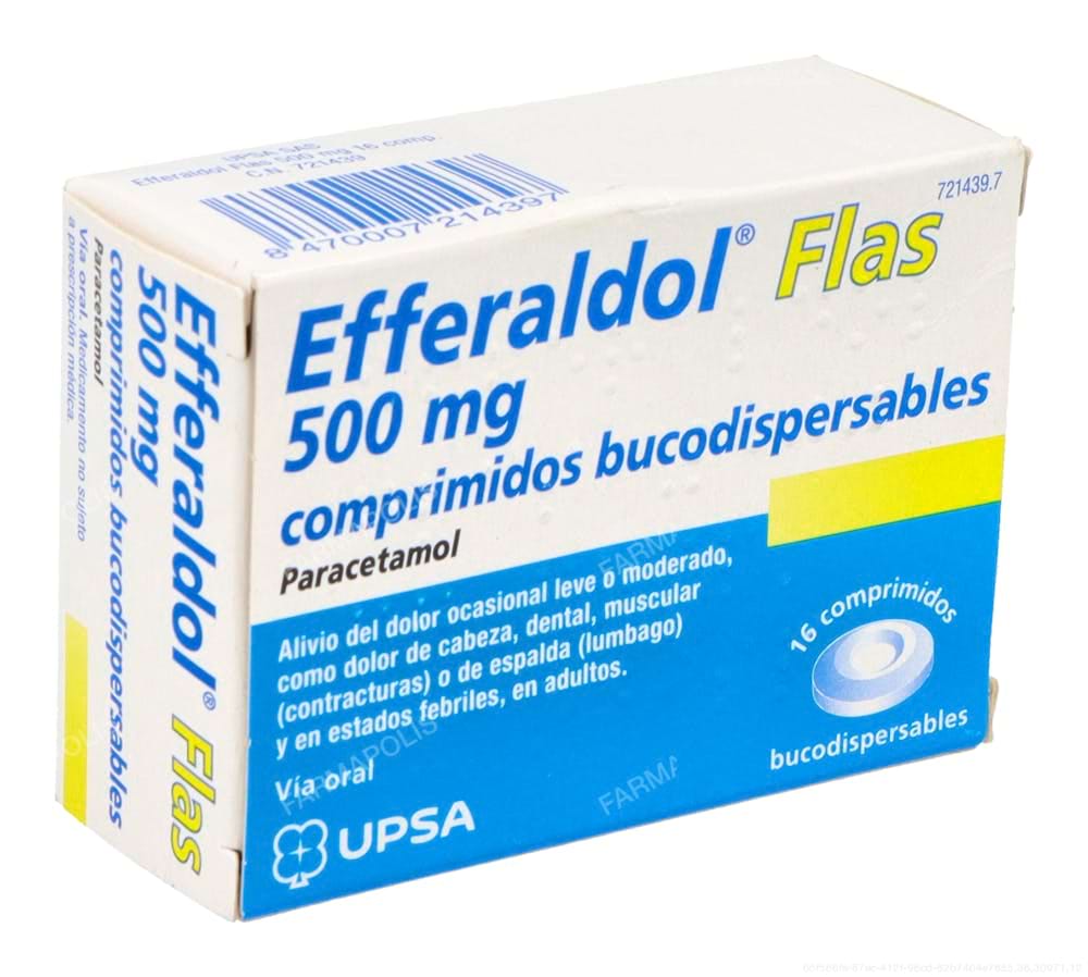 Efferaldol flas 500 mg