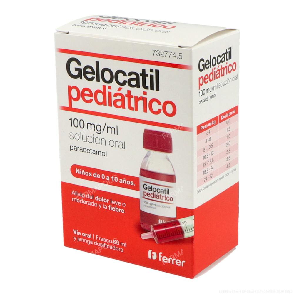 Gelocatil pediátrico 100mg/ml 60ml