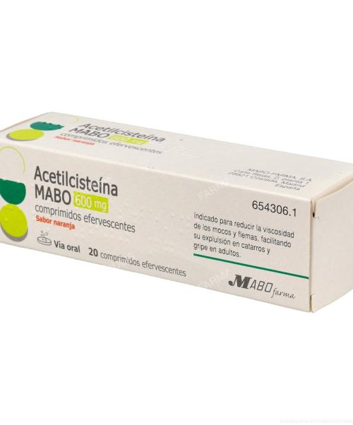 Acetilcisteína MABO 600mg - Ayudan a fluidificar y expulsar la mucosidad (tanto mocos como flemas).