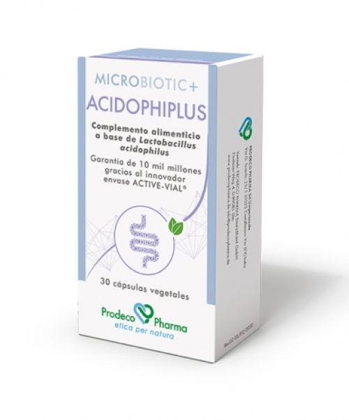 Acidophiplus - Simbiótico para el equilibrio de la flora bacteriana intestinal y vaginal.  Especialmente indicada en caso de cistitis, uretritis recurrente y prevención de reincidencias de la cándida.
