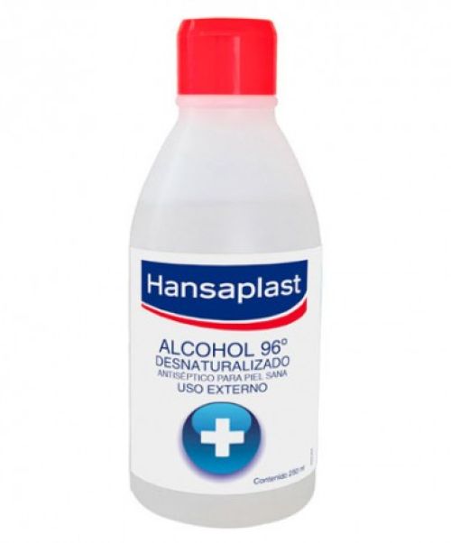 Alcohol 96 Hansaplat - Solución en líquido de alcohol elaborada para desinfectar cualquier tipo de herida, tanto abierta como cerrada.