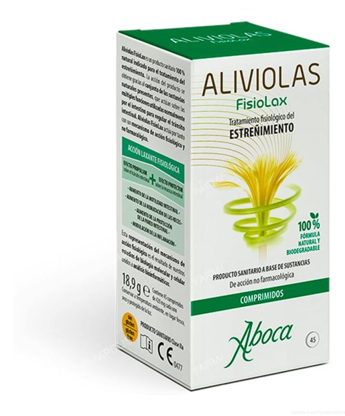 Aliviolas Fisiolax - Laxante. Mejora tu tránsito intestinal al mismo tiempo que eliminas los molestos gases.