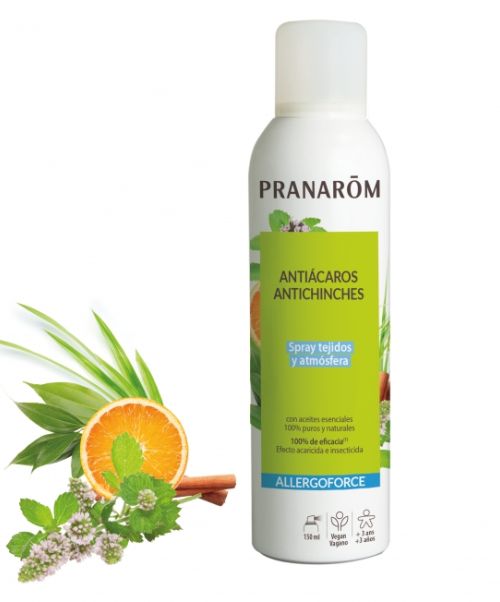 Allergoforce Spray Antiácaros y Antichinches - Mata ácaros y chinches con un efecto residual que dura hasta un mes.