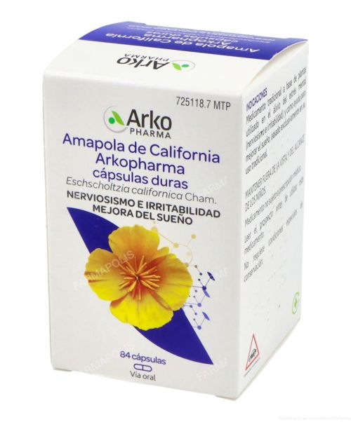 Amapola de california arkopharma 300mg - Cápsulas con efecto relajante para tratar los estados temporales de nerviosismo, estrés e insomnio.