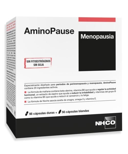 Aminopause - Ayuda en los periodos de perimenopausia y menopausia.Reduce el nerviosismo y la irritabilidad