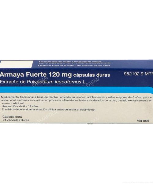 Armaya fuerte (120 mg) - Son unas cápsulas para tratar la dermatitis de la piel. 