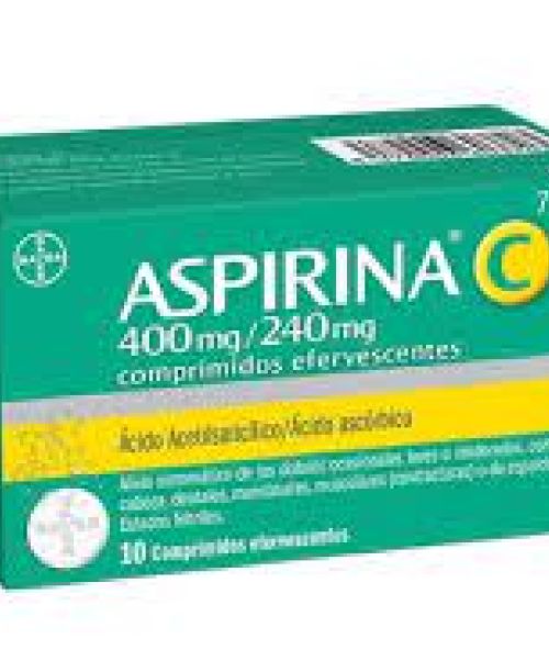 Aspirina C 400/240mg - Comprimidos efervescentes para el dolor de cabeza. Válidos para los dolores muculares, articulares, fiebre, gripe y malestar general.