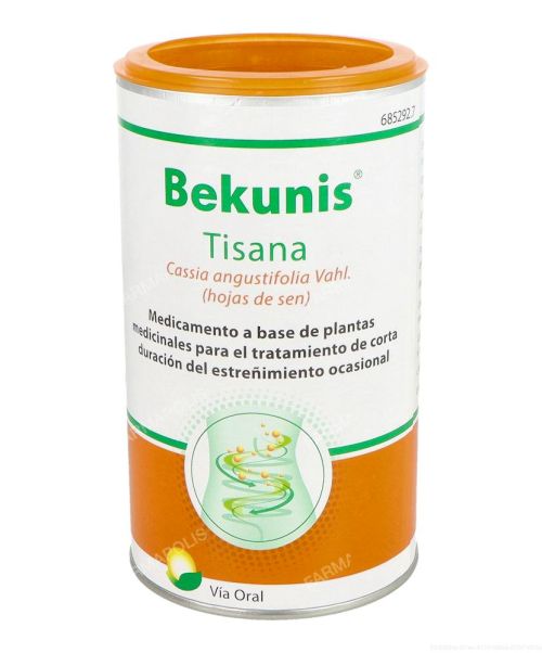 Bekunis tisana  - DADO DE BAJA, DESCATALOGADO.Son unos polvos para preparar en tisana (infusiones) laxantes para aliviar el estreñimiento ocasional.