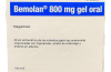 Bemolan 800 mg en gel - Bemolan 800mg gel 30 sobres son unos sobres antiácidos para calmar el ardor o acidez de estómago. 