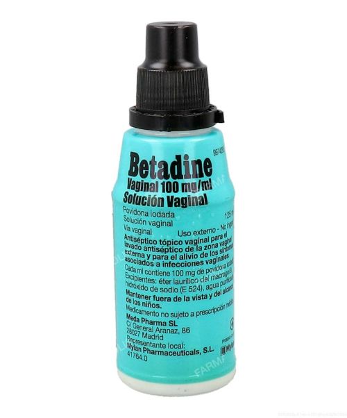 betadine 100mg/ml vaginal - Solución que se utiliza como higiene íntima para tratar infecciones vaginales.