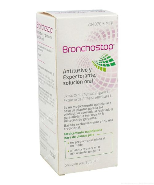 Bronchostop antitusivo y expectorante - Calma la tos y el picor de garganta a la vez que favorece la eliminación de la mucosidad.<p align=center>