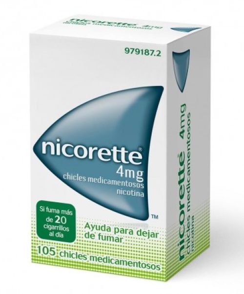 Nicorette (4 mg) - Son unos chicles para ayudar a dejar de fumar. Contienen nicotina con lo que ayudan a calmar las ganas de fumar aportando la nicotina que no inhalamos del tabaco.