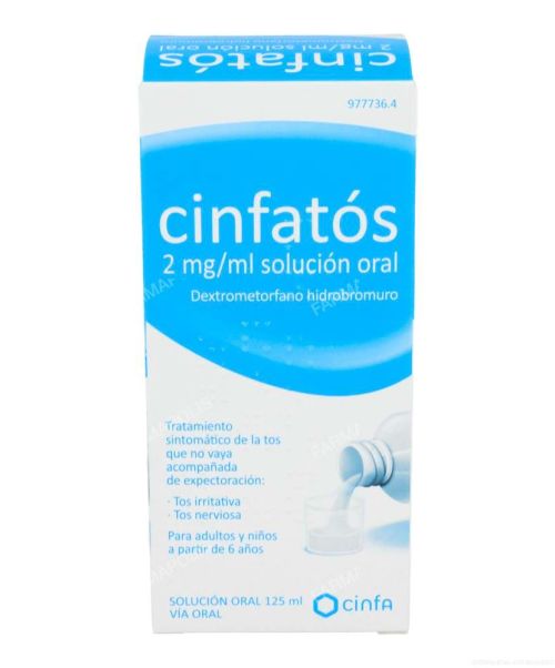 Cinfatos  2mg/ml - Calma la tos y el picor de garganta. Válidas para la tos seca, nerviosa e irritativa.