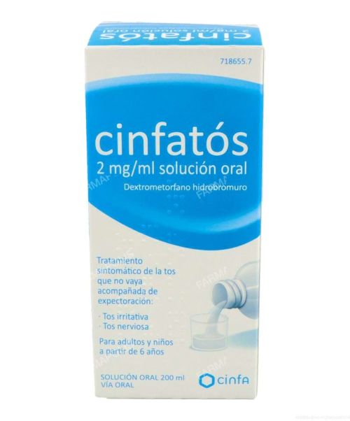 Cinfatos jarabe 2mg/ml - Calma la tos y el picor de garganta. Válidas para la tos seca, nerviosa e irritativa.