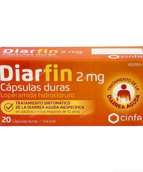 Diarfin 2 mg - Antidiarreico a base de derivados opiáceos, utilizadas en el tratamiento de la diarrea aguda.