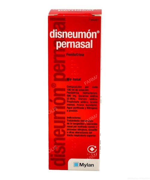 Disneumon pernasal 0.5% - Alivia la congestión nasal. Ayuda a respirar mejor, calmando las molestias de la rinitis y la sinusitis.No usar más de cuatro días seguidos.