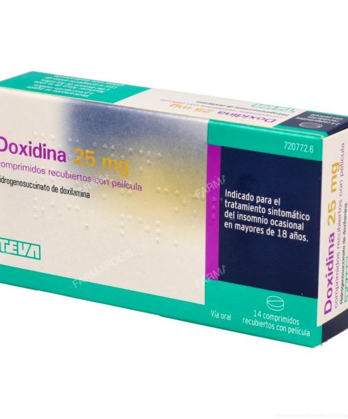 Doxidina 25mg - Son unos comprimidos que ayudan a tratar la falta de sueño. Su efecto  ayuda a dormir aliviando los problemas de insomnio ocasional.