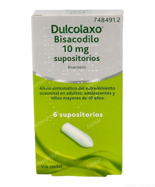 Dulcolaxo 10 mg supositorios - Laxantes. Libera el intestino en caso de estreñimiento en la parte final del colon.