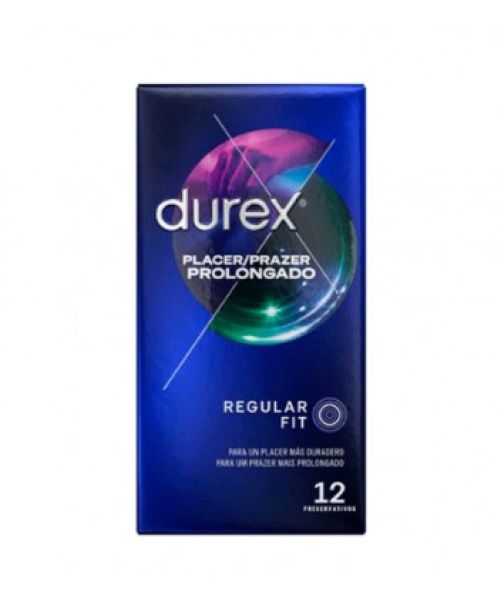 Durex Placer Prolongado   - Durex Placer Prolongado con lubricante reforzado para un sexo más duradero.Preservativo fabricado en látex de caucho natural. De apariencia trasparente, textura lisa, forma anatómica Easy On, Suave y con depósito.