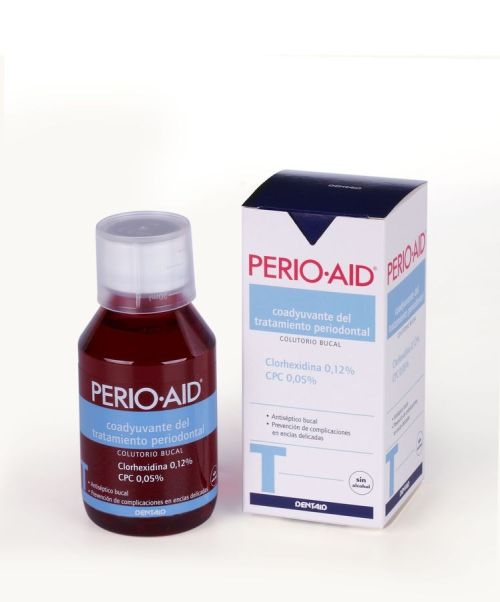 Perio Aid Tratamiento Colutorio sin alcohol   - Es un antiséptico bucal para el tratamiento de las enfermedades periodontales y periimplantarias.