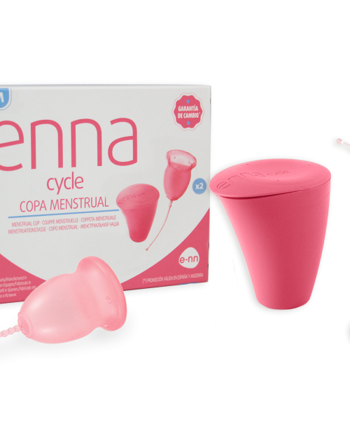 Enna Cycle Copa Menstrual M  - Enna cycle está fabricada en España con silicona líquida de grado médico, totalmente compatible con el organismo ya que no genera ninguna reacción adversa.