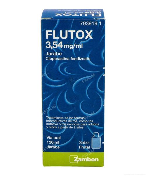 Flutox 3,54mg/ml   - Cloperastina para tratar la tos seca, tos nerviosa o tos de perro. 