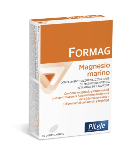 Formag  - Complemento alimenticio a base de óxido de magnesio, Hypo-ri Mag, vitamina B6 y taurina.