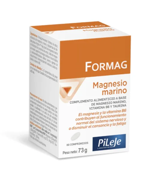 Formag  - Complemento alimenticio a base de óxido de magnesio, Hypo-ri Mag, vitamina B6 y taurina.