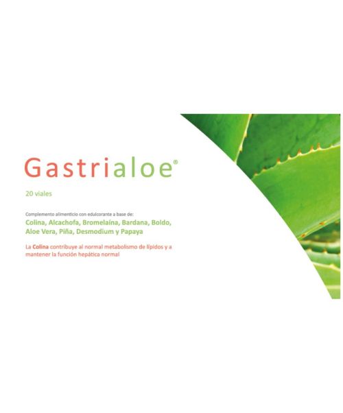 Gastrialoe - Plantas para la digestión y detoxificación hepática. 9 ingredientes activos extraídos de plantas y frutos que gracias a su sinergia ayudan a las digestiones, estreñimiento agudo, limpieza de hígado.