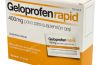 Geloprofen rapid 400 mg - Antiinflamatorio vía oral (ibuprofeno con lisina) . Se usan para el dolor de garganta (anginas), dolor de cabeza, fiebre, dolores musculares y menstruales.